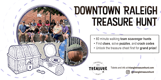 Imagem principal do evento Downtown Raleigh Treasure Hunt - Walking Team Scavenger Hunt!