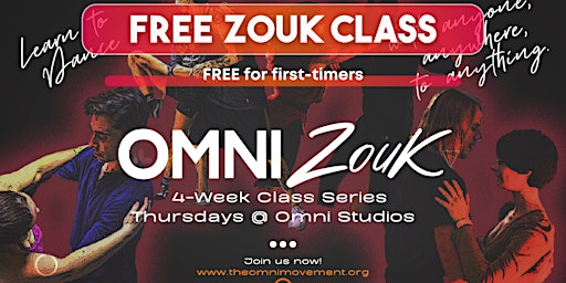 Primaire afbeelding van OmniZouk's FREE Zouk Class: April 29th @ Omni Studios