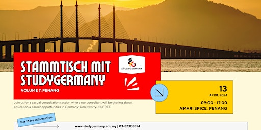 Image principale de Free Education consultation in Penang! - Stammtisch Mit StudyGermany