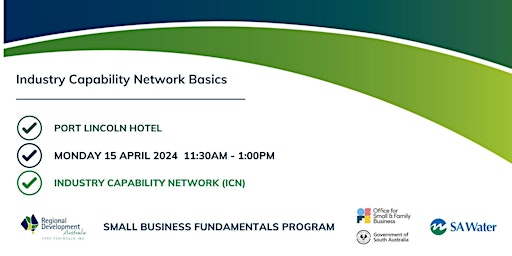 Imagem principal do evento PORT LINCOLN : Industry Capability Network (ICN) Basics