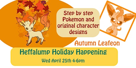 Step by Step Pokemon- Autumn Leafeon and original character designs