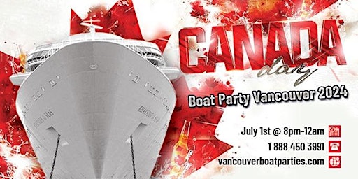 Hauptbild für CANADA DAY BOAT PARTY VANCOUVER 2024 | TWO DANCE FLOORS | HIP HOP X EDM