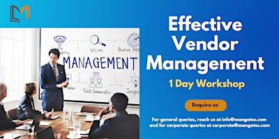 Imagem principal do evento Effective Vendor Management 1 Day Training in Indianapolis, IN