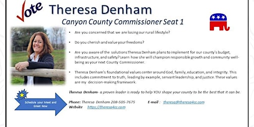 Image principale de Dinner &  Dance with  Theresa Denham your Ag Choice for C2 Commissioner