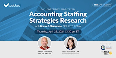 Primaire afbeelding van Accounting Staffing Strategies Research with Donny C. Shimamoto, CPA,CITP,