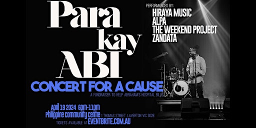 Imagem principal do evento "Para Kay Abi" (Concert for a cause)