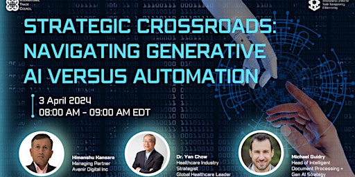 Imagem principal do evento Webinar: Strategic Crossroads: Navigating Generative AI versus Automation