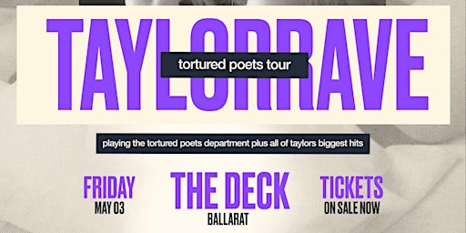 TAYLOR RAVE [ BALLARAT ] - THE TORTURED POETS TOUR  - MAY 3 primary image
