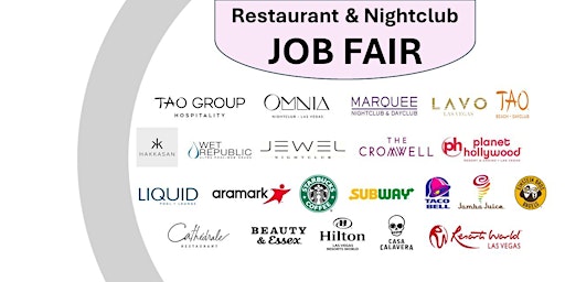 Imagem principal do evento Restaurant & Nightclub Job Fair