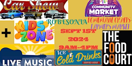 ROBESONIA CAR SHOW , CRAFTS & FARMERS MARKET, KIDS ZONE AND LIVE MUSIC 2024 primary image