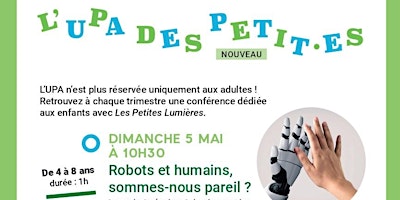 Imagen principal de Conférence pour enfants : "Robots et humains, sommes-nous pareil ?"
