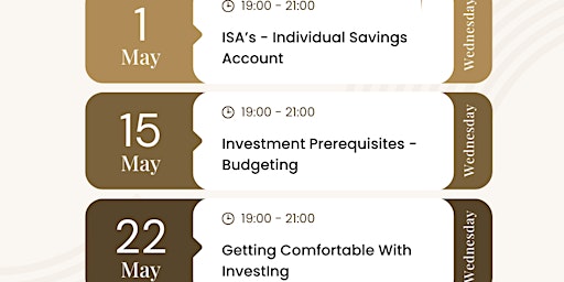 Imagem principal do evento 3 part series - ISA's, Prerequisites and Getting comfortable with investing