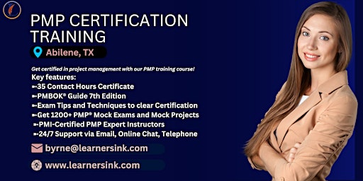 PMP Exam Prep Instructor-led Certification Training Course in Abilene, TX primary image