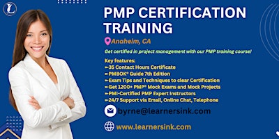 Primaire afbeelding van PMP Exam Prep Instructor-led Certification Training Course in Anaheim, CA