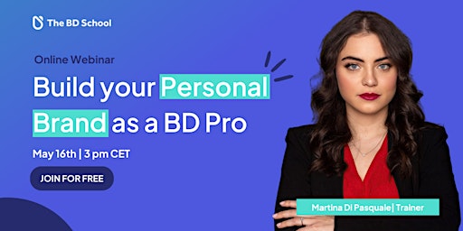 Hauptbild für Online Webinar: Building a Personal Brand as a Business Developer