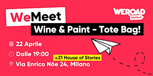 Imagem principal do evento WeMeet | Wine & Paint - Tote Bag!