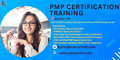 Primaire afbeelding van PMP Exam Prep Instructor-led Certification Training Course in Aurora, CO