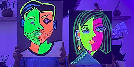 Neon Lights Paint your Partner Picasso Way