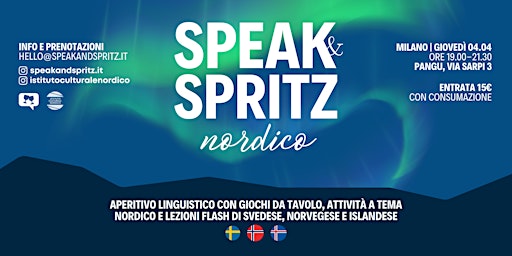 Imagem principal do evento Speak and Spritz Nordico | Aperitivo linguistico nordico