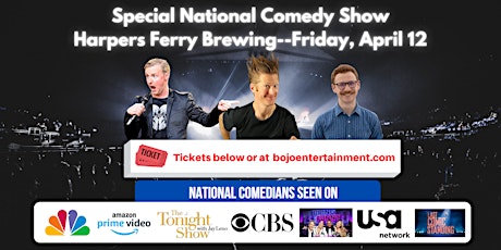 NBC Comedy Star Performing Live at Harpers Ferry Brewing