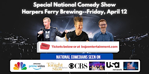 Primaire afbeelding van NBC Comedy Star Performing Live at Harpers Ferry Brewing