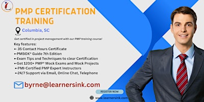 Primaire afbeelding van PMP Exam Prep Instructor-led Certification Training Course in Columbia, SC