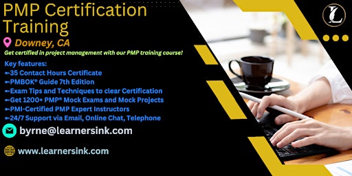 Primaire afbeelding van PMP Exam Prep Instructor-led Certification Training Course in Downey, CA
