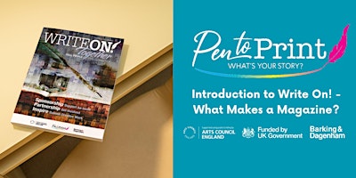 Imagem principal do evento Pen to Print: Introduction to Write On! - What Makes a Magazine?