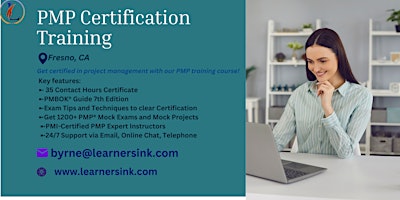 Primaire afbeelding van PMP Exam Prep Instructor-led Certification Training Course in Fresno, CA