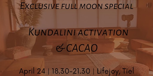 Immagine principale di Exclusive full moon special: Cacao & Kundalini activation (max 8.) 