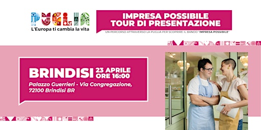 Imagem principal do evento Presentazione Bando "Impresa Possibile" a  Brindisi