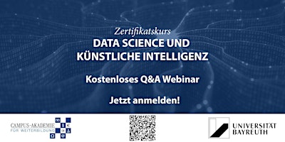 Hauptbild für Q&A Webinar: Zertifikatskurs "Data Science und Künstliche Intelligenz"