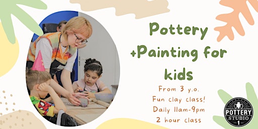 Imagem principal do evento Pottery + Painting Class For Kids