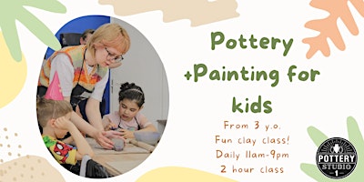 Image principale de Pottery + Painting Class For Kids