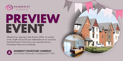 Hamberley Neurocare Camberley: Preview Event primary image