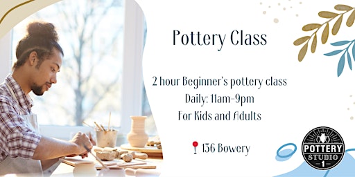 Imagen principal de One-time Pottery Class - Bowery