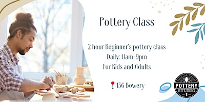 One-time Pottery Class - Bowery primary image