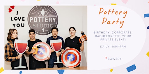 Imagen principal de Private Party with Pottery Class - Bowery