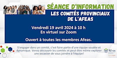 Hauptbild für Séance d’information : Les comités provinciaux de l’Afeas