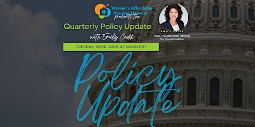 WAHN Quarterly Policy Update with Emily Cadik primary image