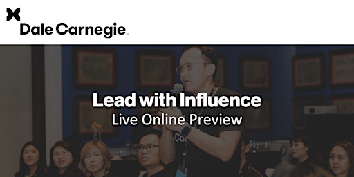 Imagen principal de Lead with Influence - Live Online Preview