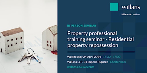 Immagine principale di Property professional training seminar - Residential property repossession 