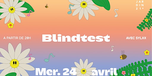 Imagem principal do evento Blind test au Jardin21