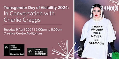 Transgender Day of Visibility 2024: In Conversation with Charlie Craggs primary image