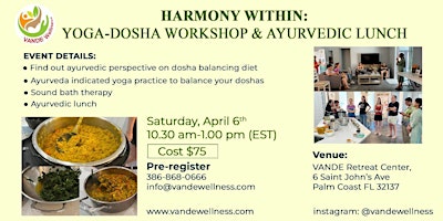 Imagen principal de Yoga Dosha Workshop & Ayurvedic Lunch