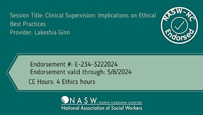 Clinical Supervision: Implications on Ethical Best Practices