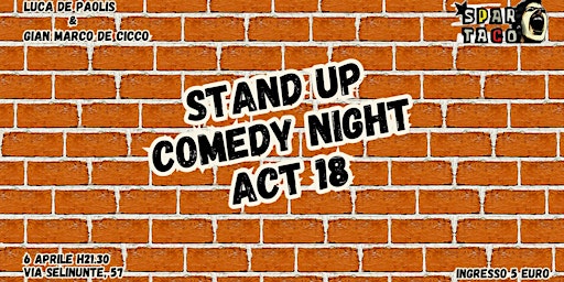 Hauptbild für Stand up Comedy Night a Spartaco