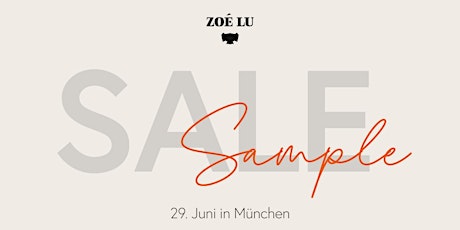 Hauptbild für SAVE THE DATE - Sample Sale Event