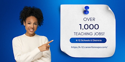 Image principale de Copy of K-12 Teachers Virtual Career Fair - April 13th!