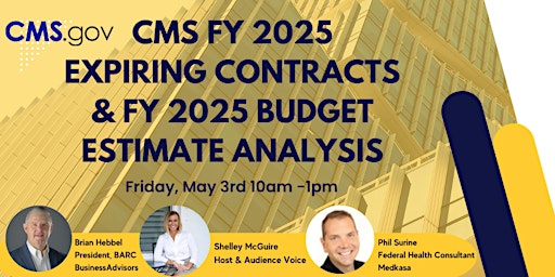 Imagem principal do evento CMS FY 2025 Expiring Contracts  &  FY 2025 Budget Estimate Analysis